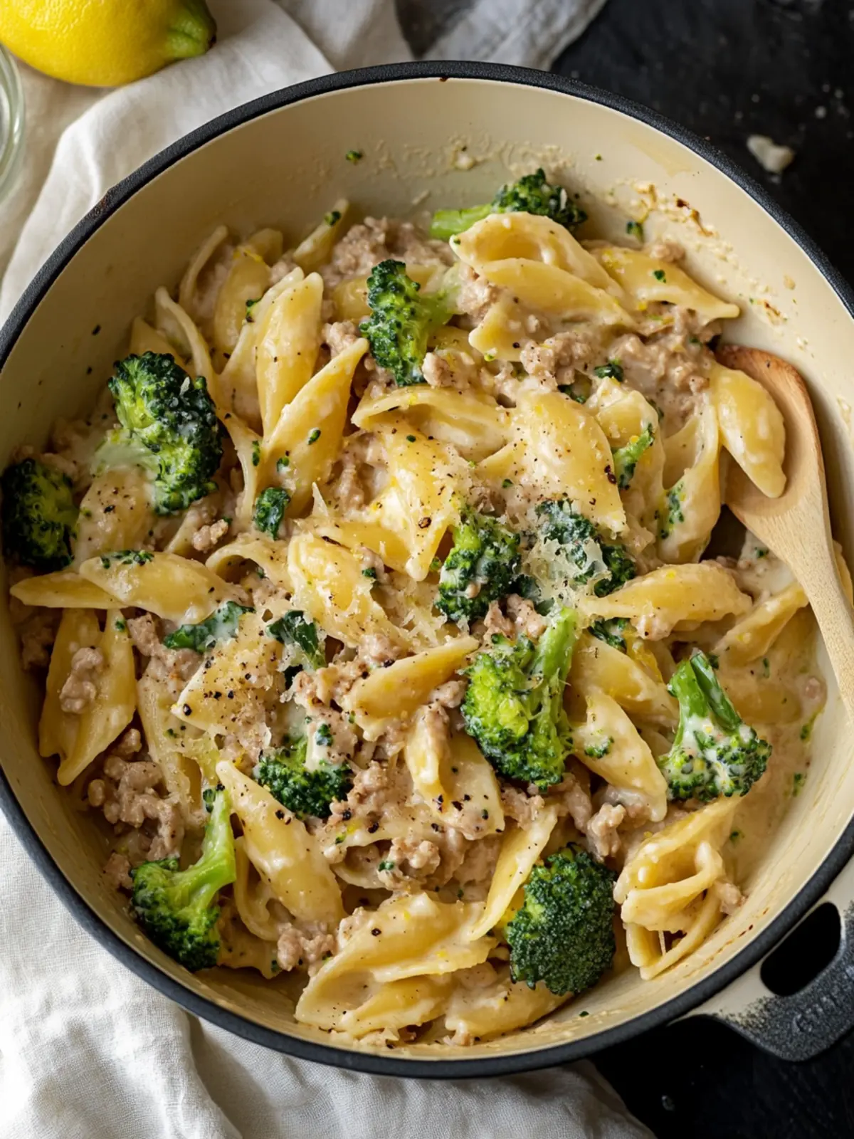 One Pot Lemon Ricotta Ground Turkey Pasta with Broccoli Delight 5 One Pot Lemon Ricotta Ground Turkey Pasta with Broccoli