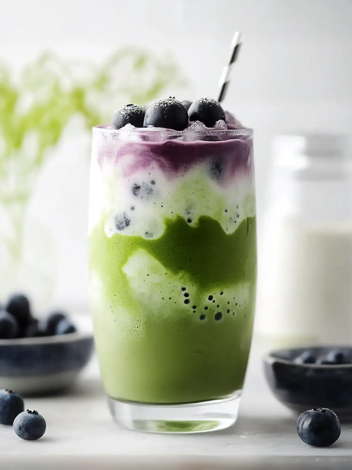 Energizing Iced Blueberry Matcha Latte for a Refreshing Boost 2 Iced Blueberry Matcha Latte