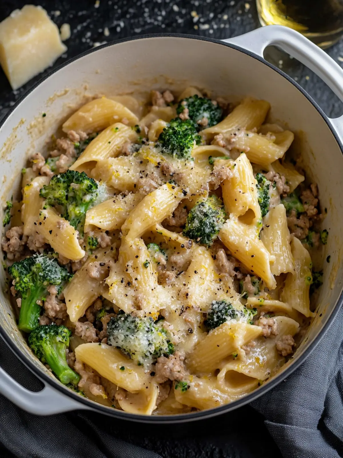 One Pot Lemon Ricotta Ground Turkey Pasta with Broccoli Delight 2 One Pot Lemon Ricotta Ground Turkey Pasta with Broccoli