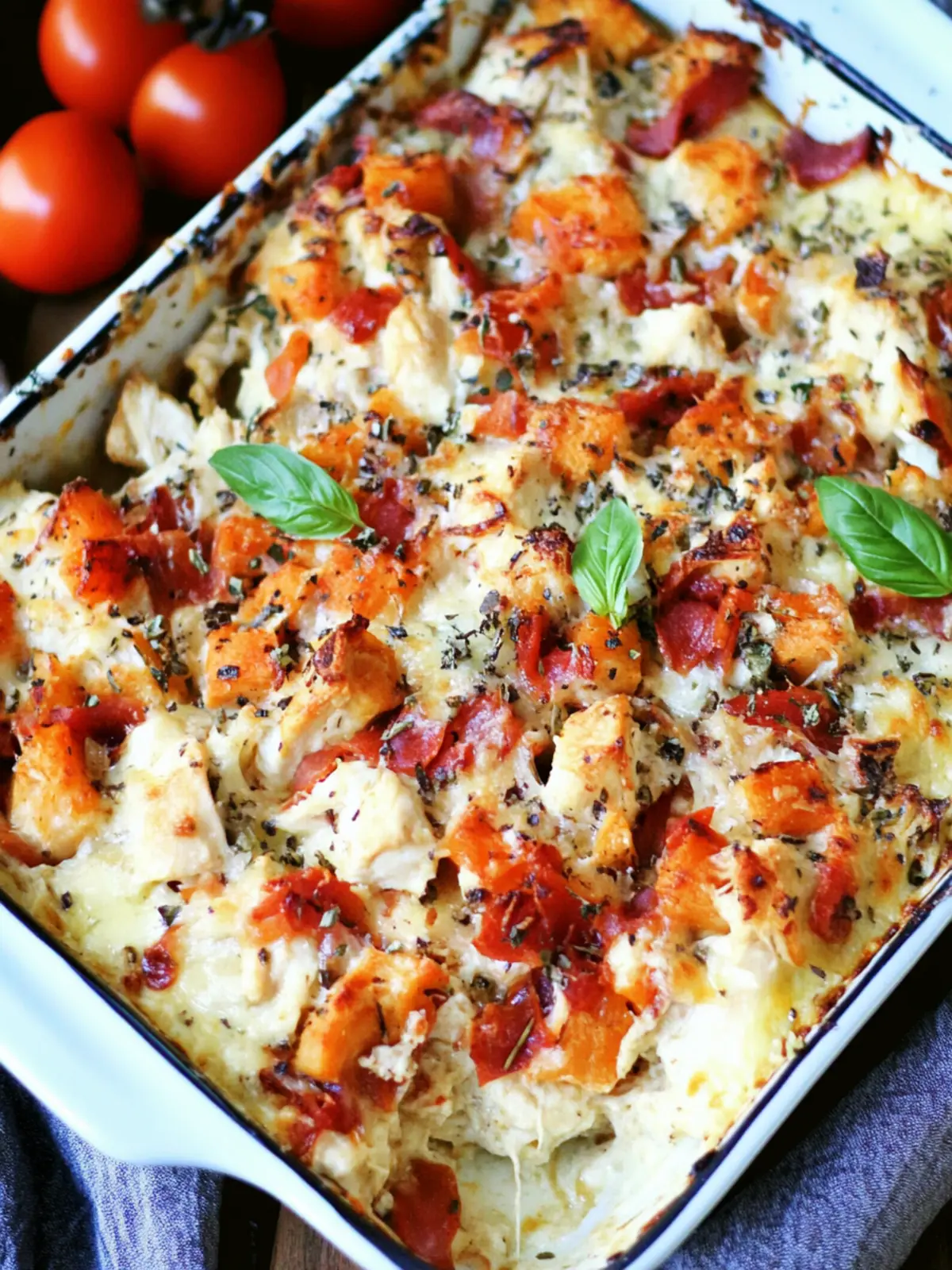 Irresistible Chicken Bruschetta Casserole You’ll Love 3 Chicken Bruschetta Casserole