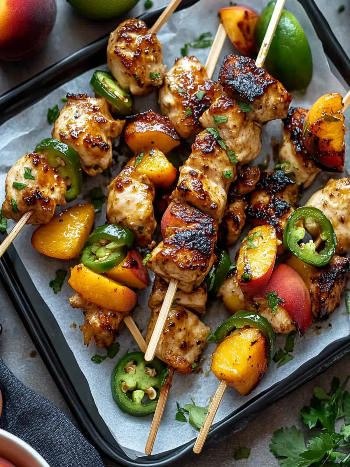 Jalapeno Peach Chicken Skewers: Sweet & Spicy Delight! 5 Jalapeno Peach Chicken Skewers