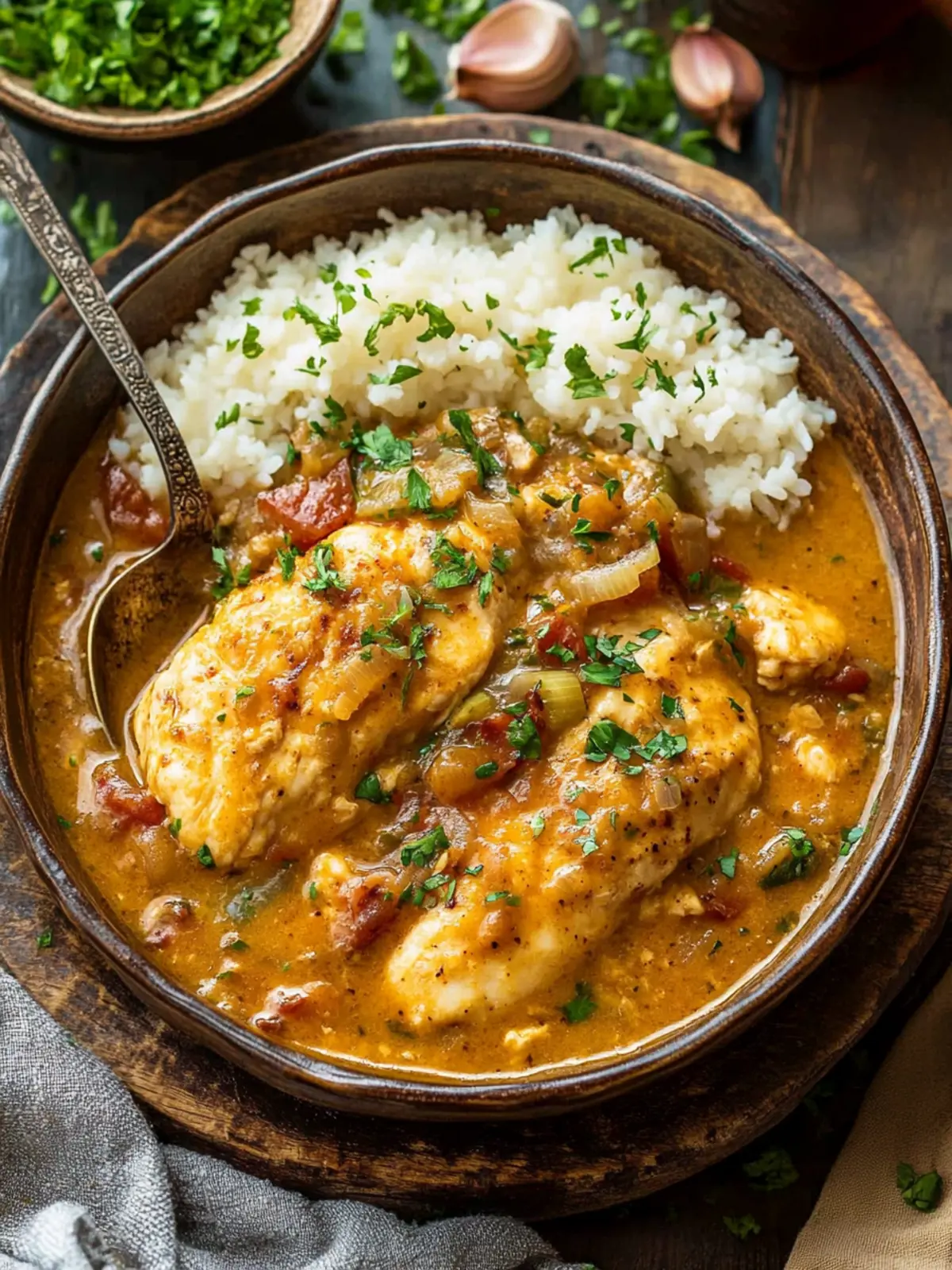 Savory Chicken Étouffée: A Comforting Cajun Delight 2 Chicken Étouffée