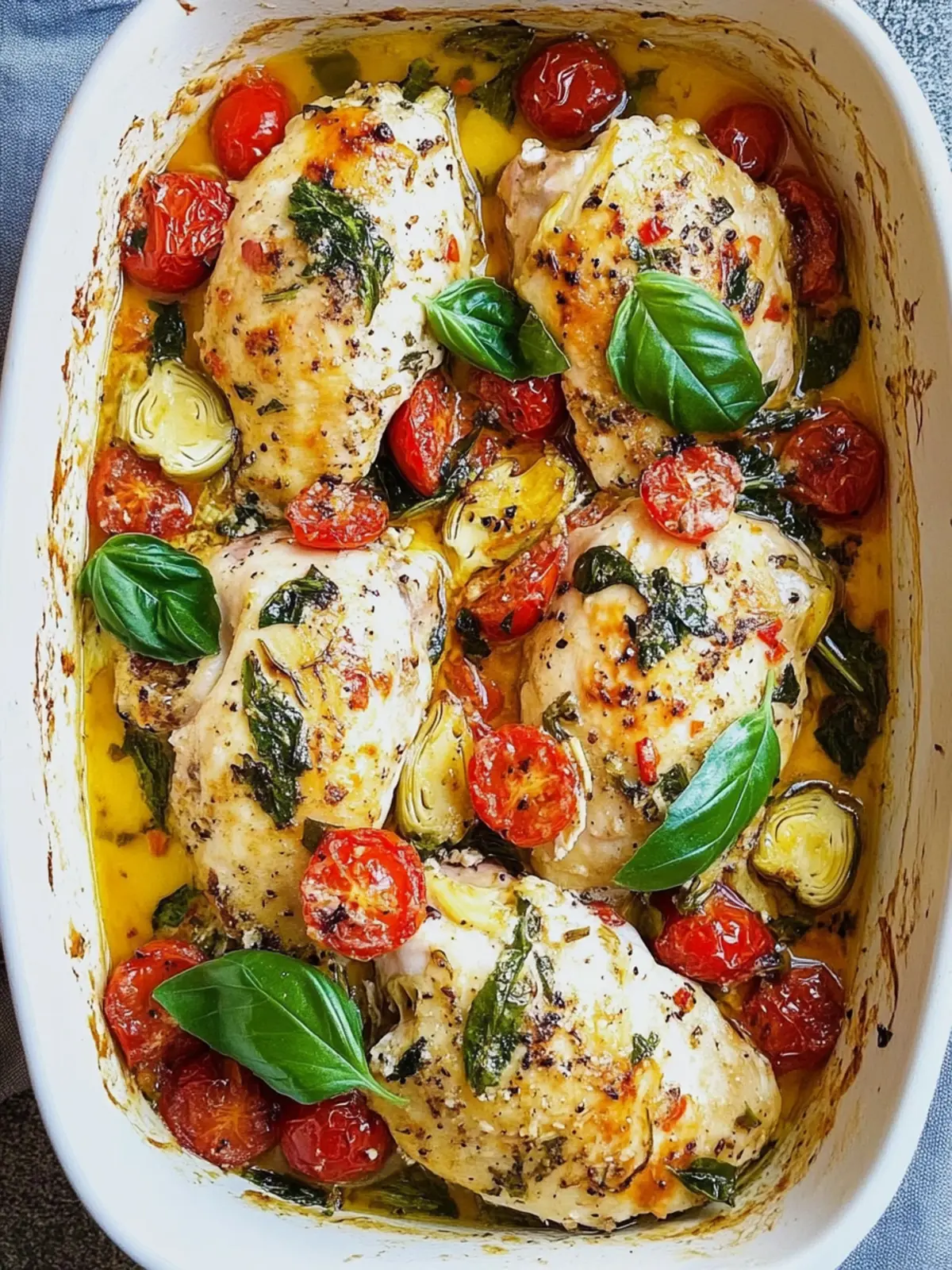 Tomato Basil Artichoke Baked Chicken: A Mediterranean Delight 5 Tomato Basil Artichoke Baked Chicken