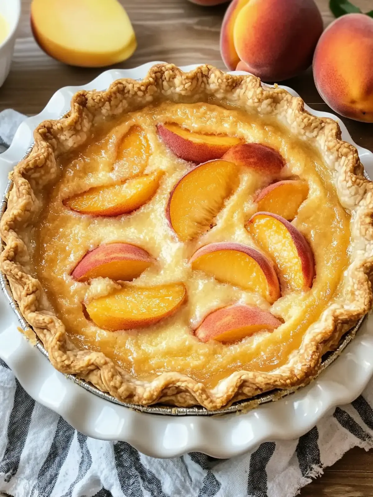 Irresistibly Creamy Homemade Peach Custard Pie Recipe 5 Homemade Peach Custard Pie
