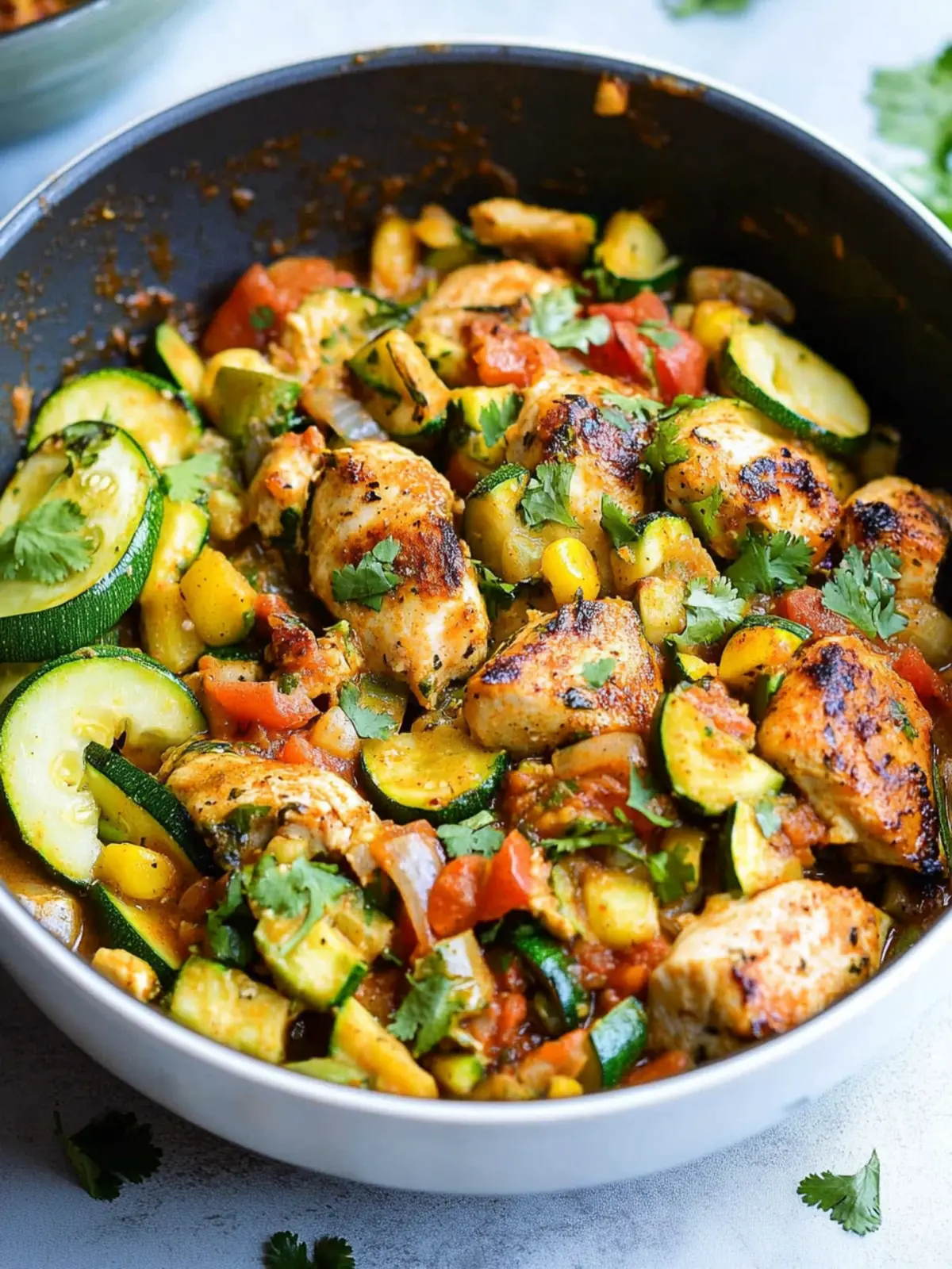 Tex Mex Chicken and Zucchini: Flavorful Skillet Delight 2 Tex Mex Chicken and Zucchini