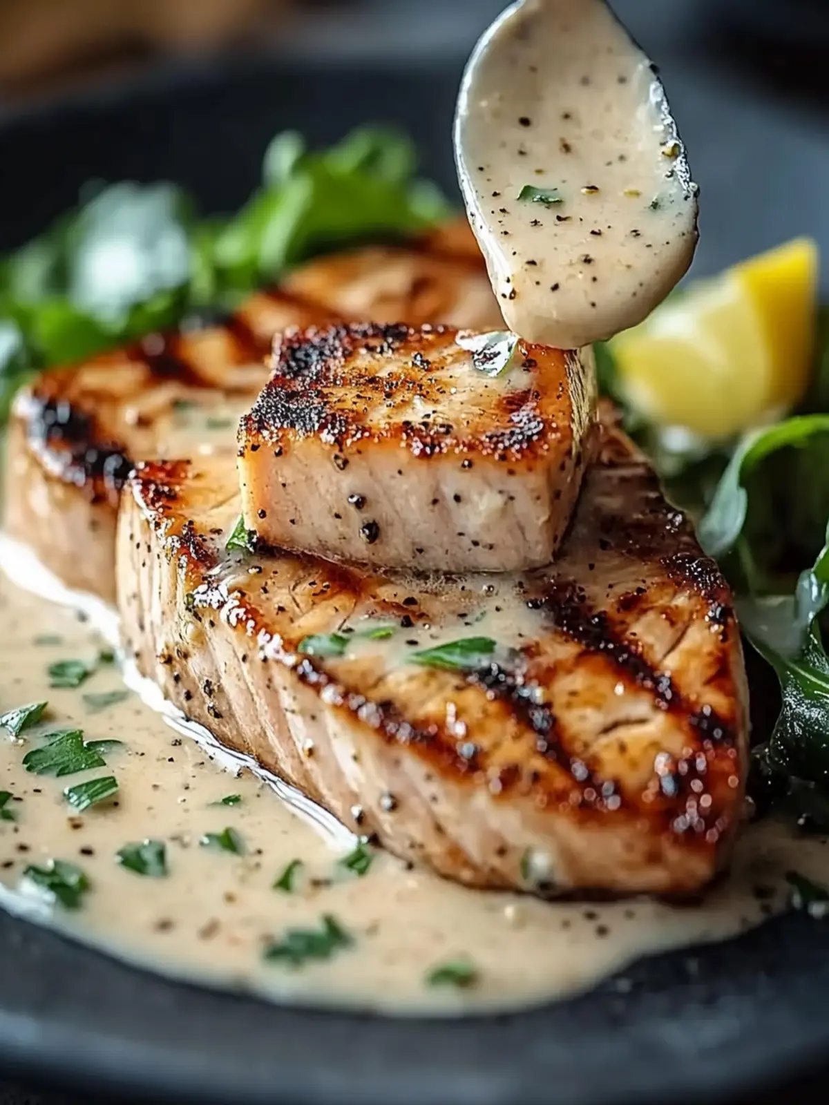 Tuna Steaks with Creamy Garlic Sauce for a Fancy Weeknight Delight 5 Tuna Steaks with Creamy Garlic Sauce