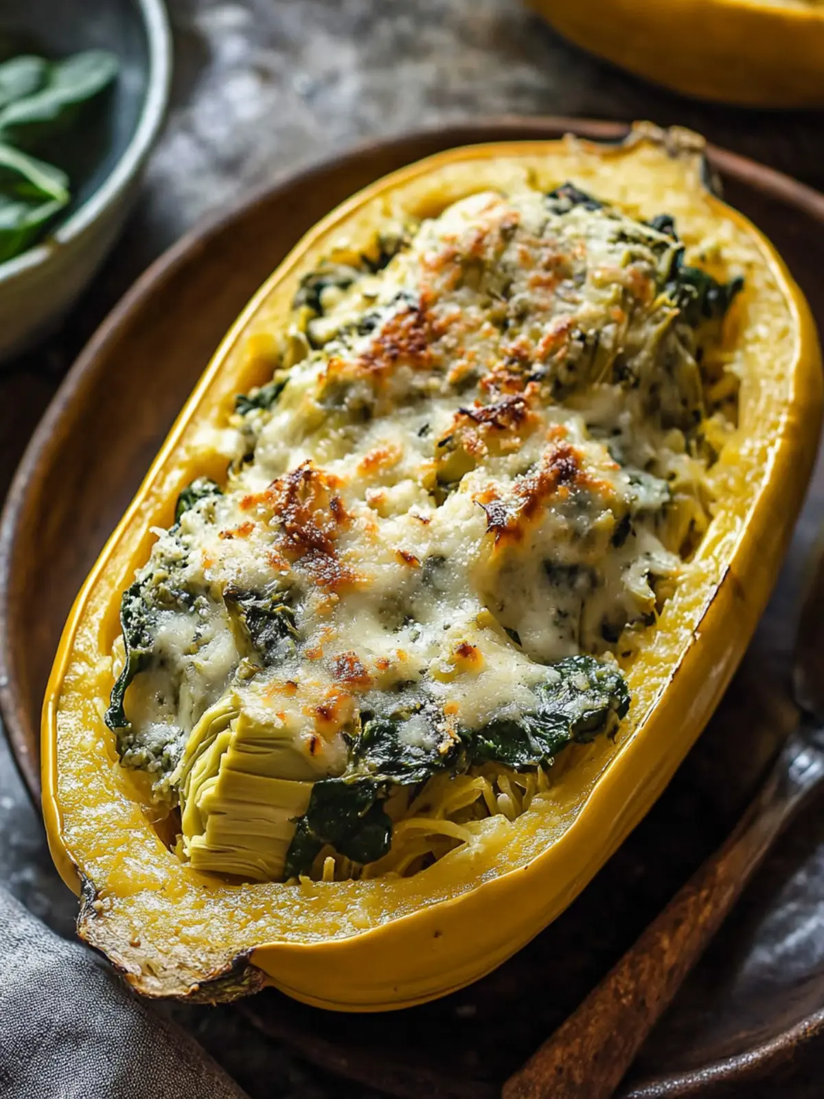 Spinach and Artichoke Stuffed Spaghetti Squash You’ll Crave 3 Spinach and Artichoke Stuffed Spaghetti Squash