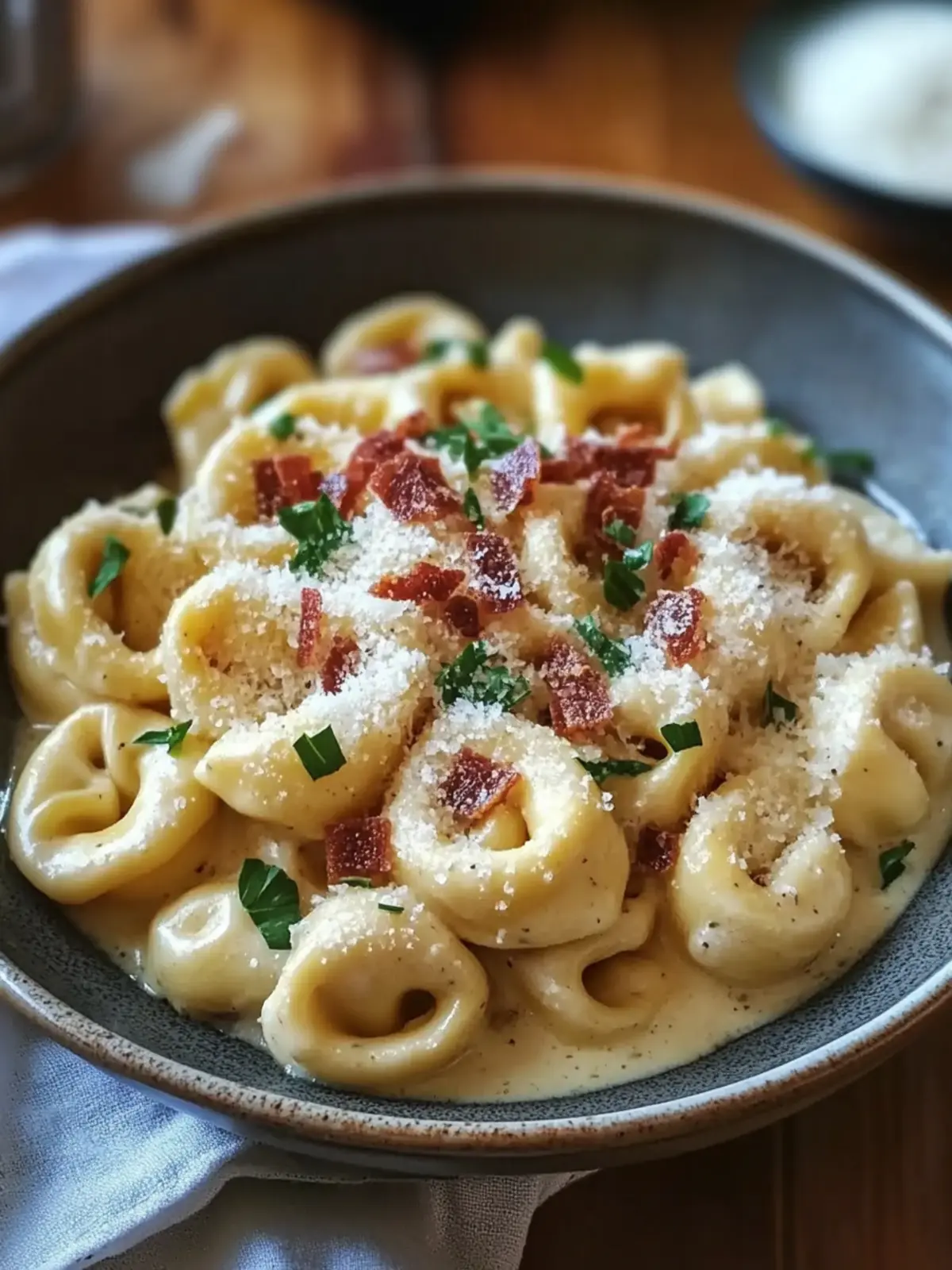 Creamy Tortellini Carbonara: A Comforting Weekend Delight 2 Creamy Tortellini Carbonara