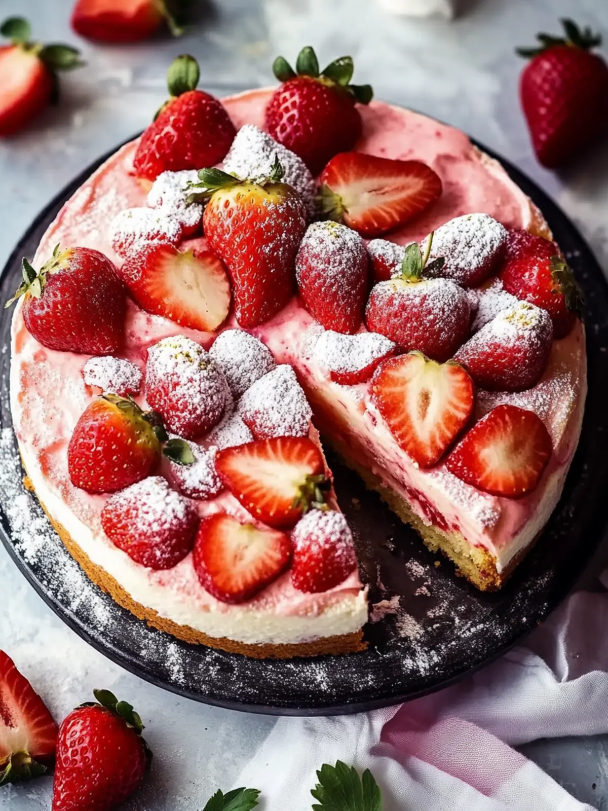 Delightful Strawberry Yogurt Cake That’s Light and Easy to Make 3 Strawberry Yogurt Cake