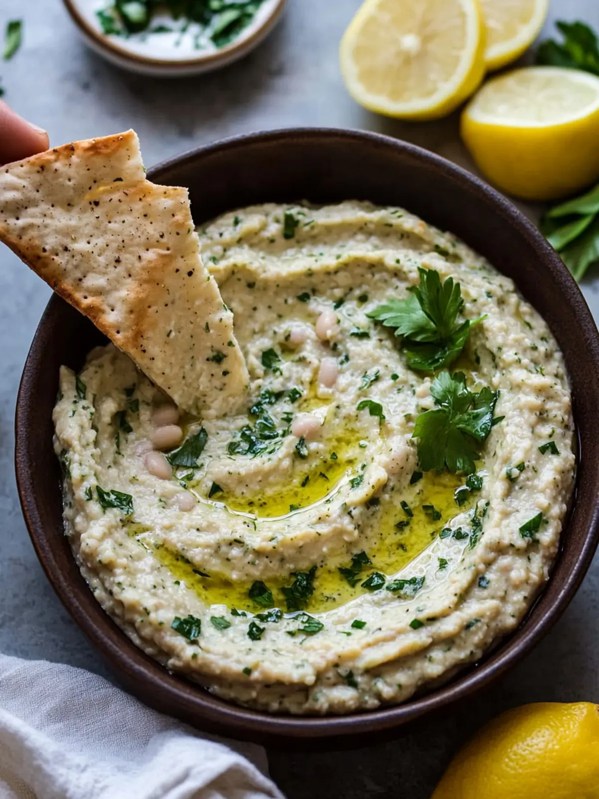 Zesty Lemon & Herb White Bean Dip that's a Must-Try Snack 3 Lemon & Herb White Bean Dip