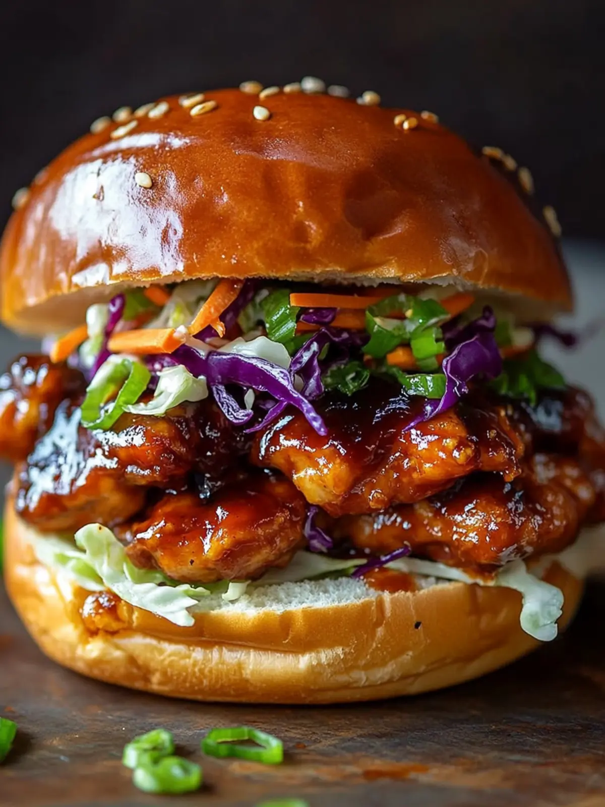 Flavor-Packed Korean BBQ Chicken Sandwich with Cabbage Slaw 4 Korean BBQ Chicken Sandwich with Cabbage Slaw