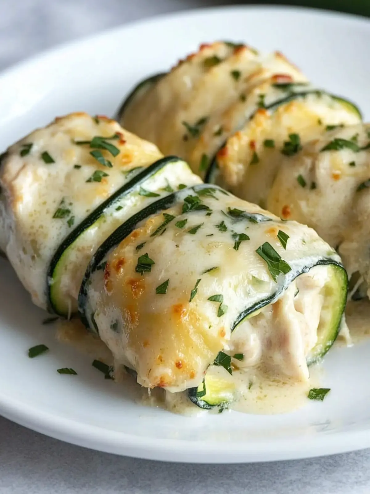 Zucchini Chicken Alfredo Roll Ups: A Cheesy Comfort Delight 3 Zucchini Chicken Alfredo Roll Ups