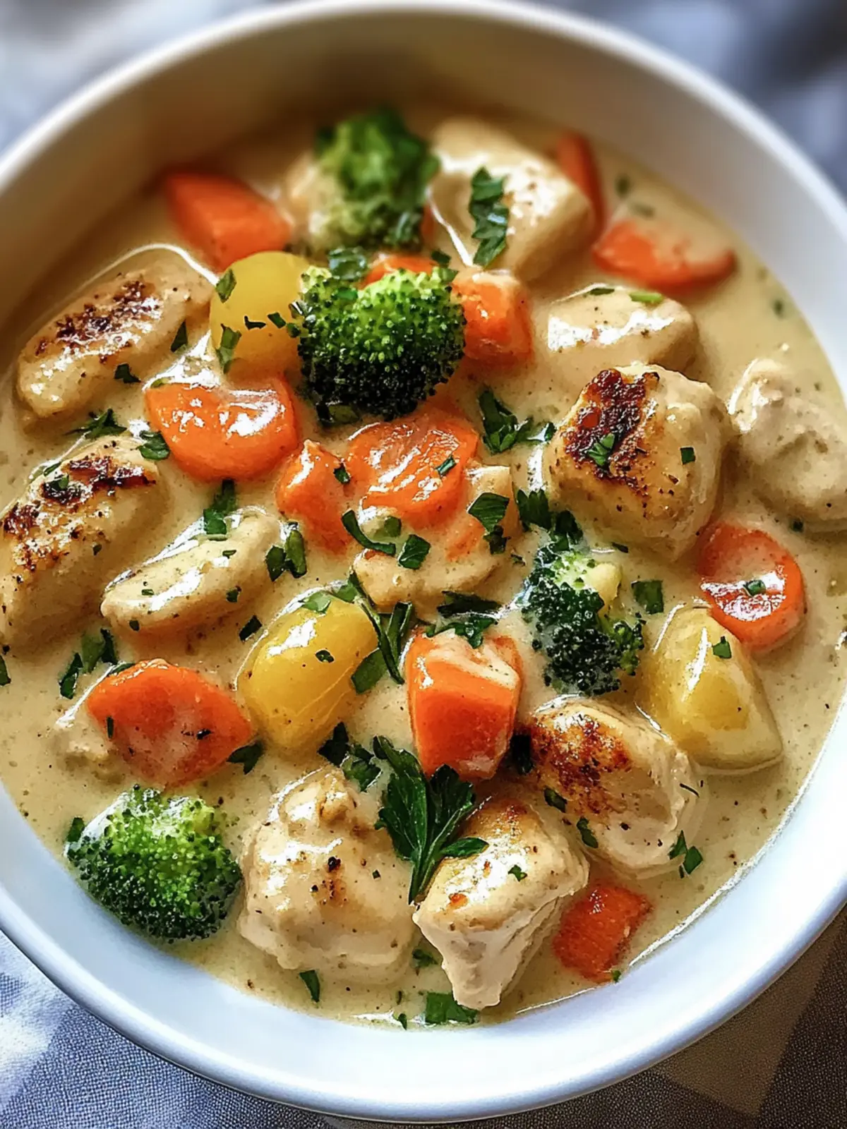 Savory Slow Cooker Creamy Garlic Chicken with Fresh Veggies Delight 4 Slow Cooker Creamy Garlic Chicken with Fresh Veggies