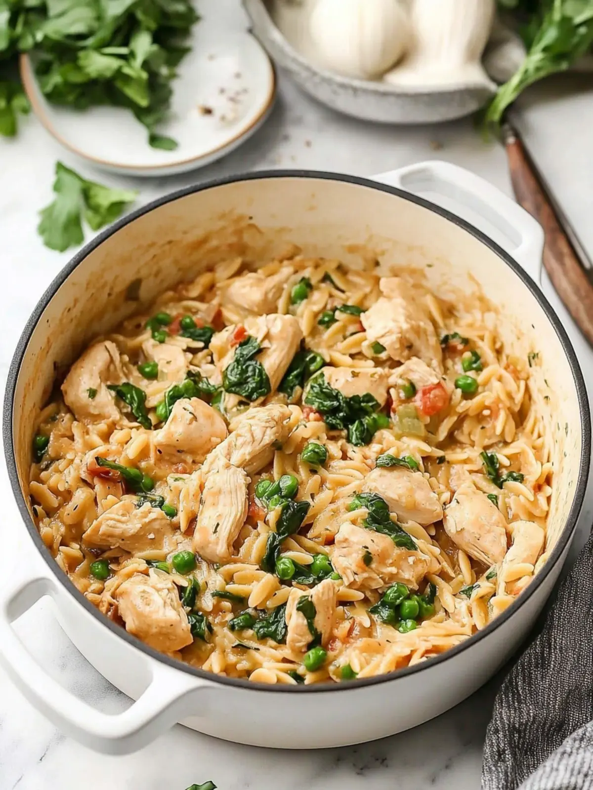 Creamy One Pot Chicken Orzo in Just 30 Minutes! 3 One Pot Chicken Orzo